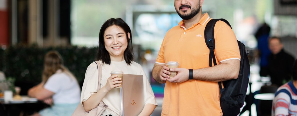 Two students on Massey campus