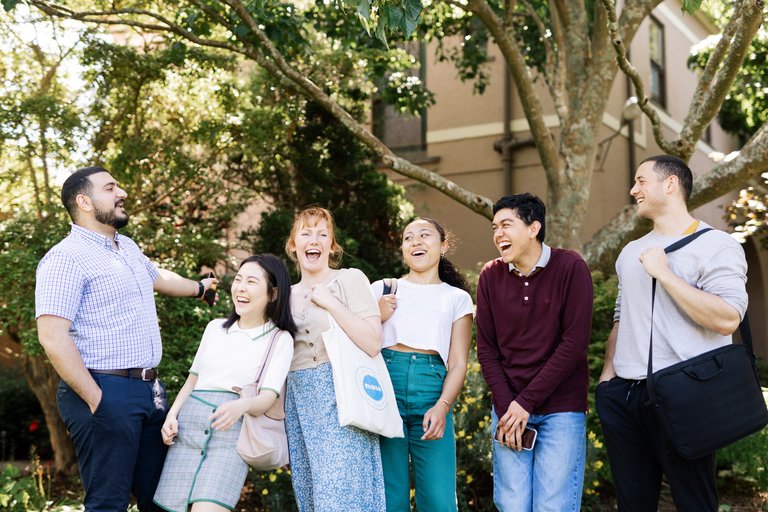 Group of students on Massey campus.