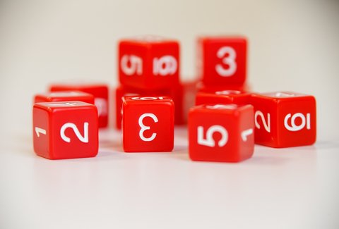 Image of numbers on dice