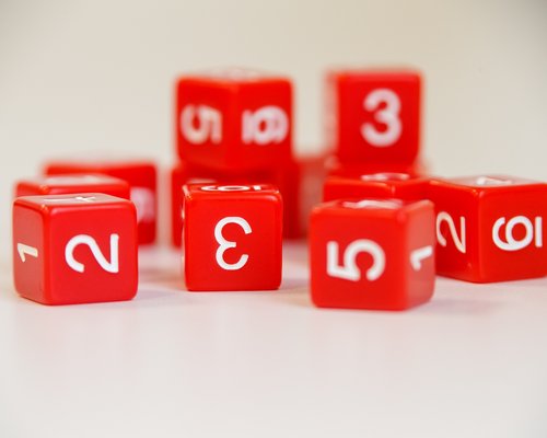 Image of numbers on dice