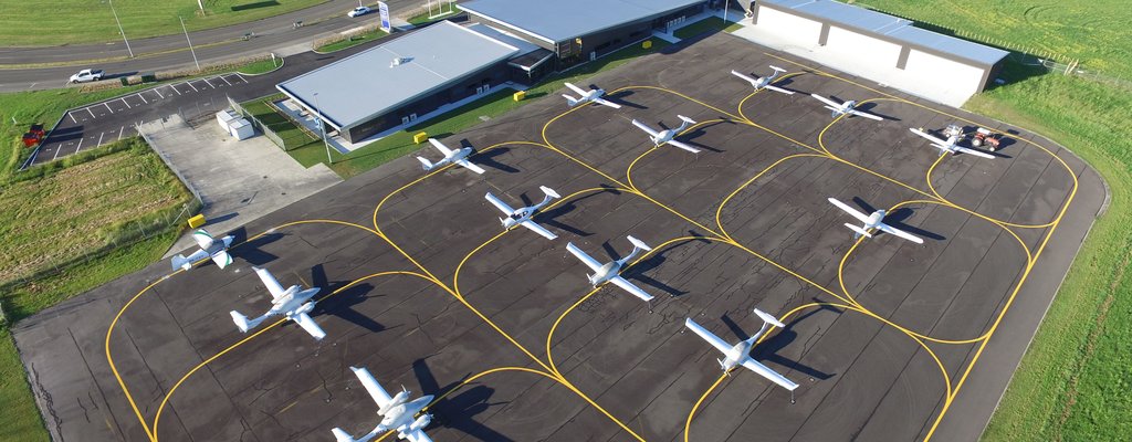Aviation school flyover - view of planes
