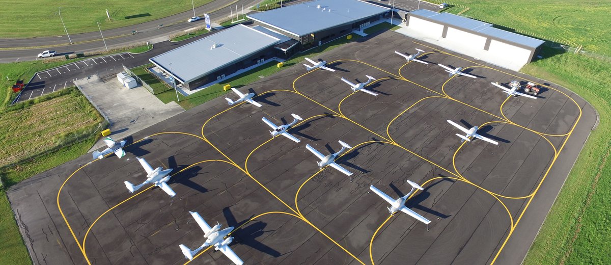 Aviation school flyover - view of planes
