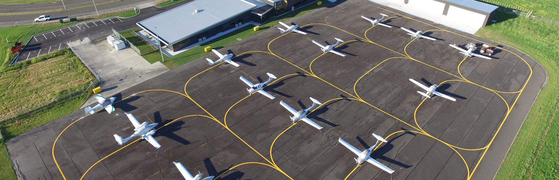 Aviation school flyover - view of planes