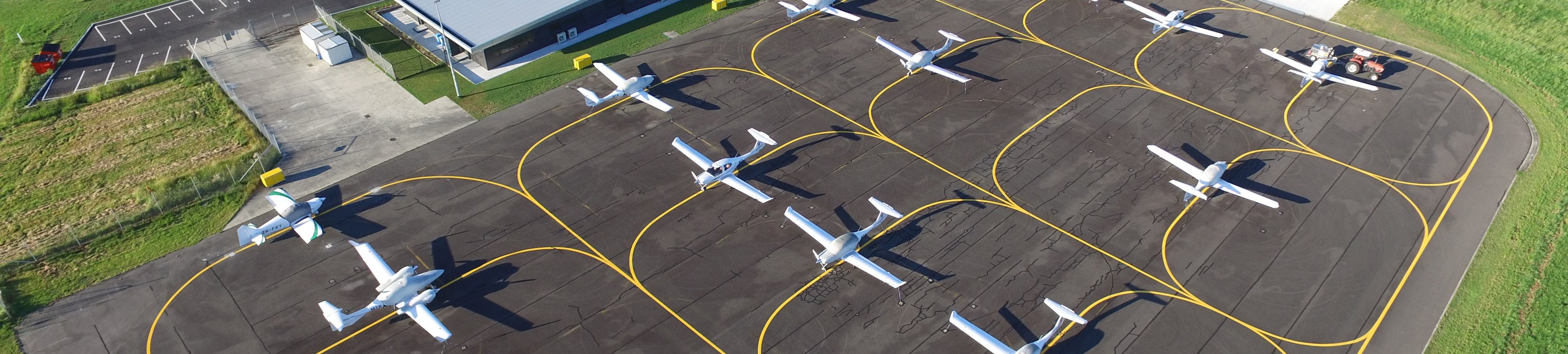 Aviation school flyover - view of planes