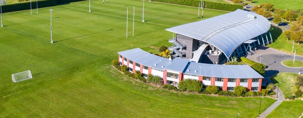 A drone shot of the Sport and Event Centre