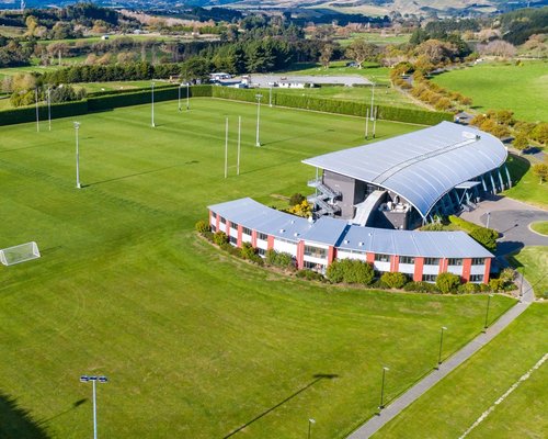 A drone shot of the Sport and Event Centre