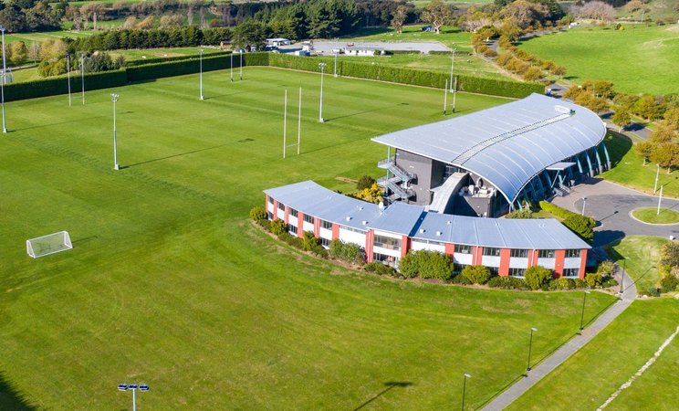 A drone shot of the Sport and Event Centre